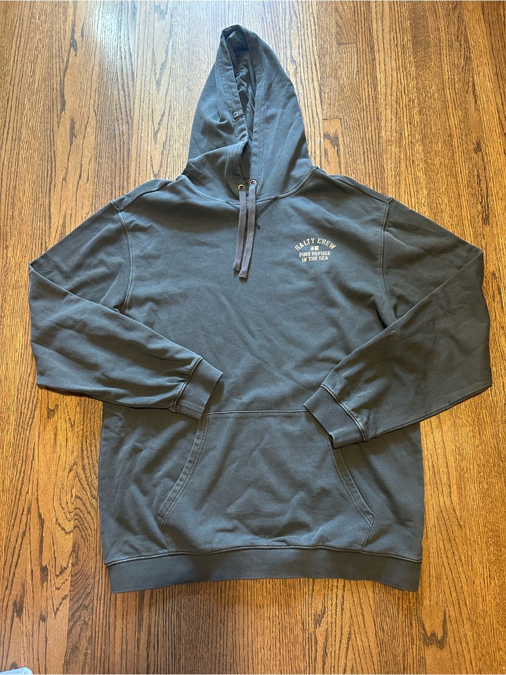 Salty Crew Even Keel Vintage Fleece Hoodie Vintage Black Large NWT Surf